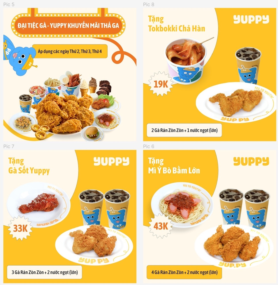 ĐẠI TIỆC GÀ - YUPPY KHUYẾN MÃI THẢ GA